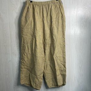 Flax Wide Leg Pants in Yellow